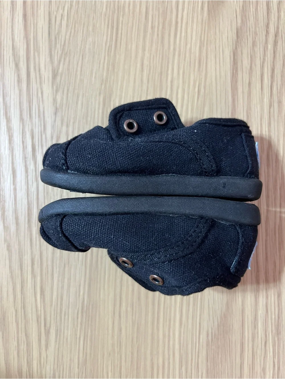 Toms Black Canvas Slip-On Baby & Walker Shoes